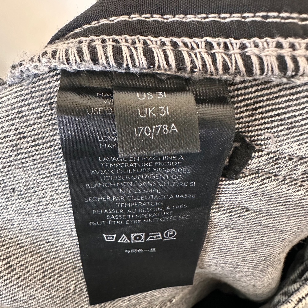 WE THE FREE GRAY WASH MIDI DENIM SKIRT - Picture 8 of 9